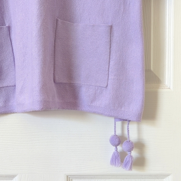 Lilly Pulitzer Elba Light Oversized Boat Neck Quarter Sleeve Sweater Lilac M - Picture 8 of 13